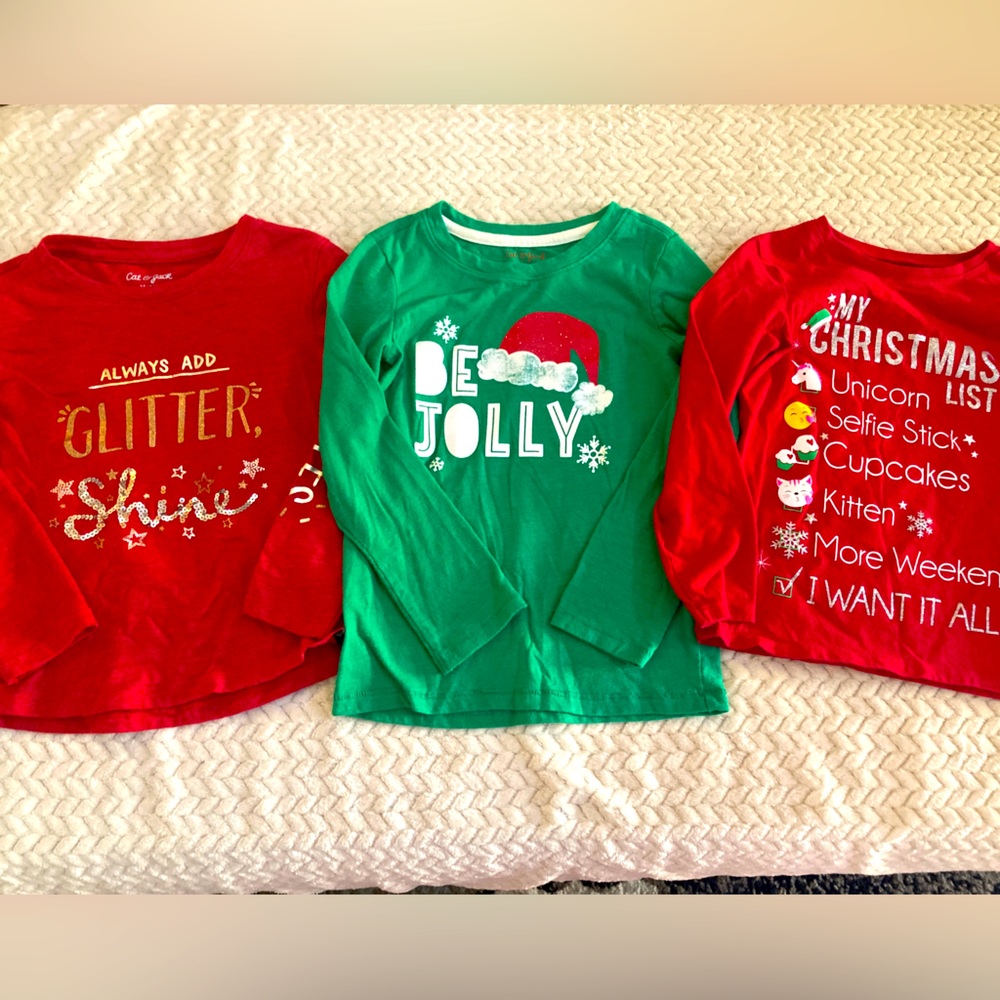 Girls Christmas Long Sleeve Shirts